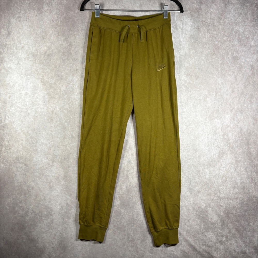 Vintage Nike Joggers Womens XS Olive Green Sportswear Jersey 90s Athletic Gym
